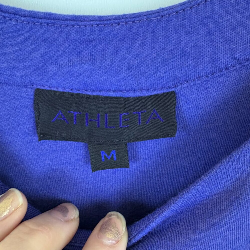 Athleta Knit Burnout Knit Cotton Blend Athleisure Wear Dress - Picture 4 of 9